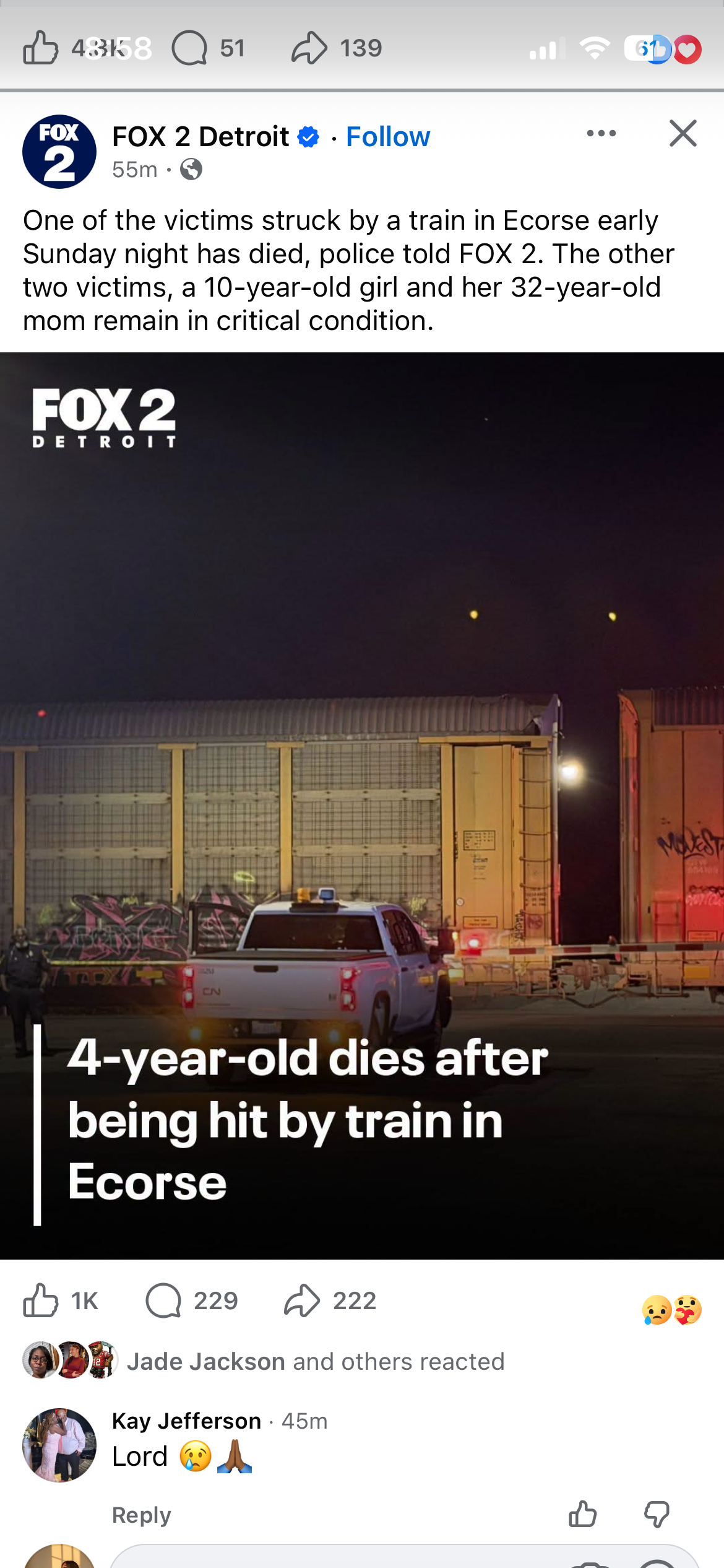 Support Shauna’s Family After Tragic Ecorse Train Collision campaign photo, 2 of 5