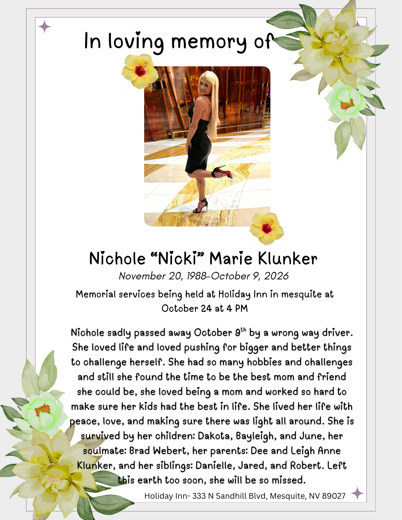 In Loving Memory of Nichole Marie Klunker campaign photo, 4 of 6