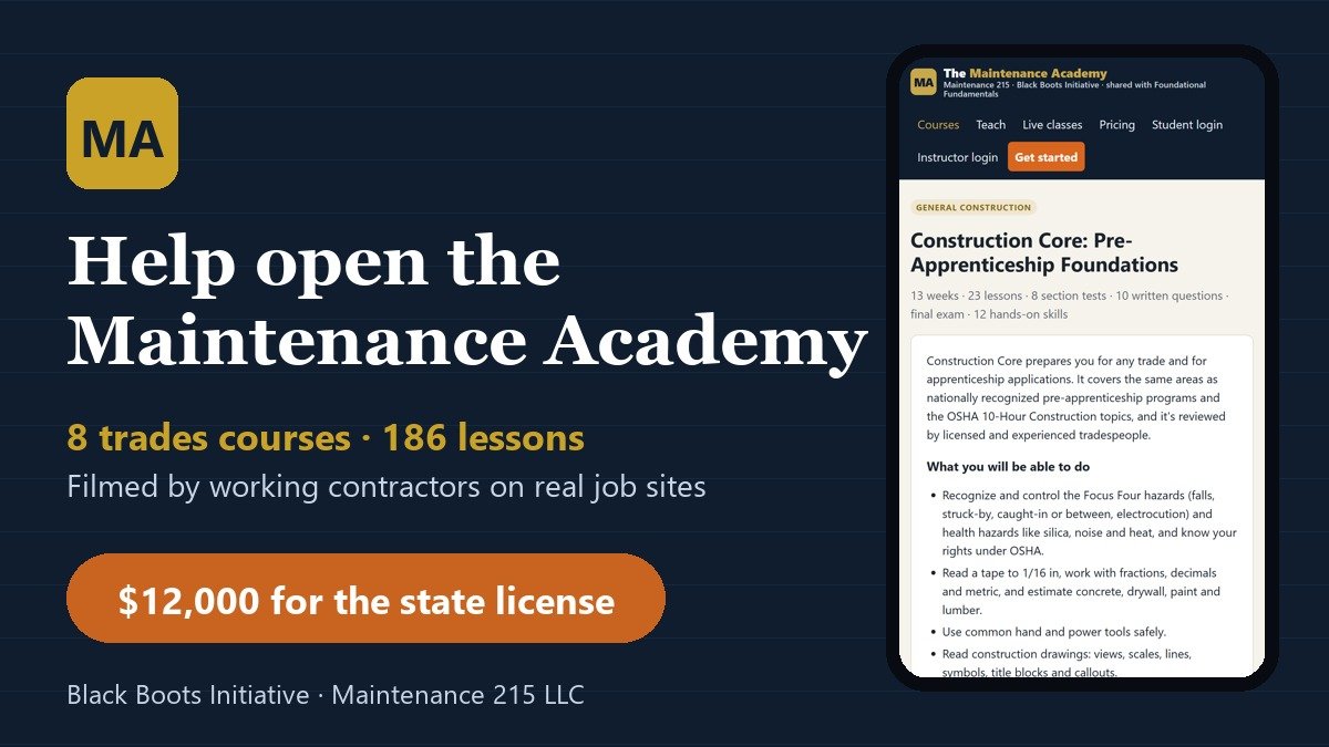 Help Open The Maintenance Academy in Philadelphia campaign photo, 2 of 7