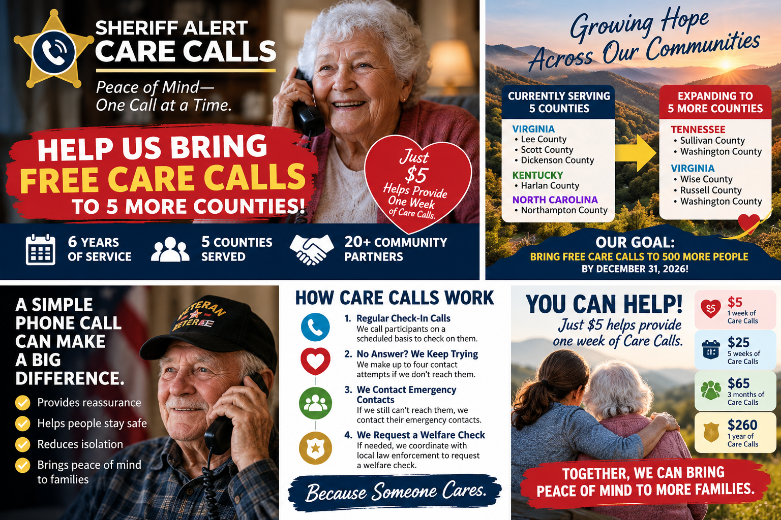 Help Bring FREE Care Calls to Seniors in 5 More Counties! campaign photo, 5 of 7