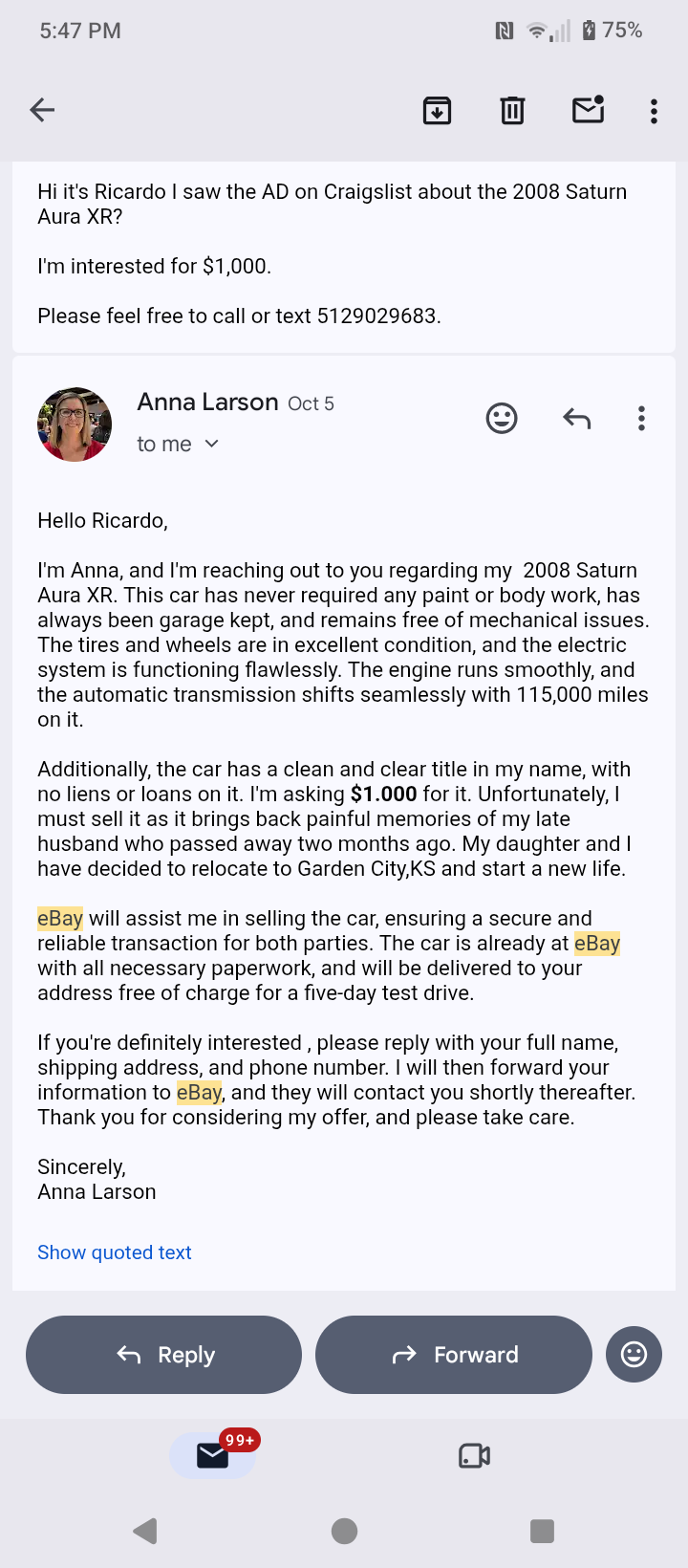 ️️Help Ricardo Recover From a $1,800 Car Scam campaign photo, 10 of 13