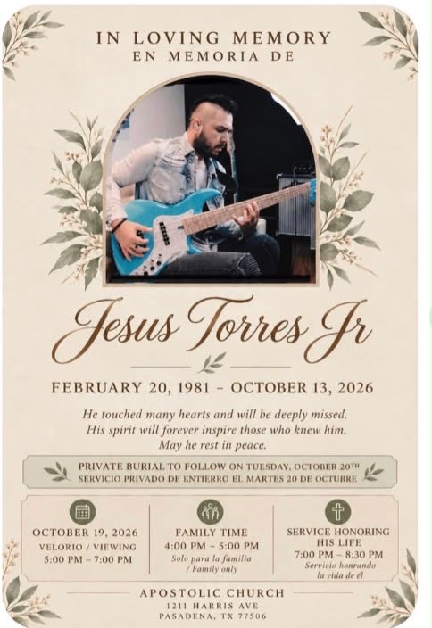 In Loving Memory of Jesús Torres campaign photo, 4 of 5