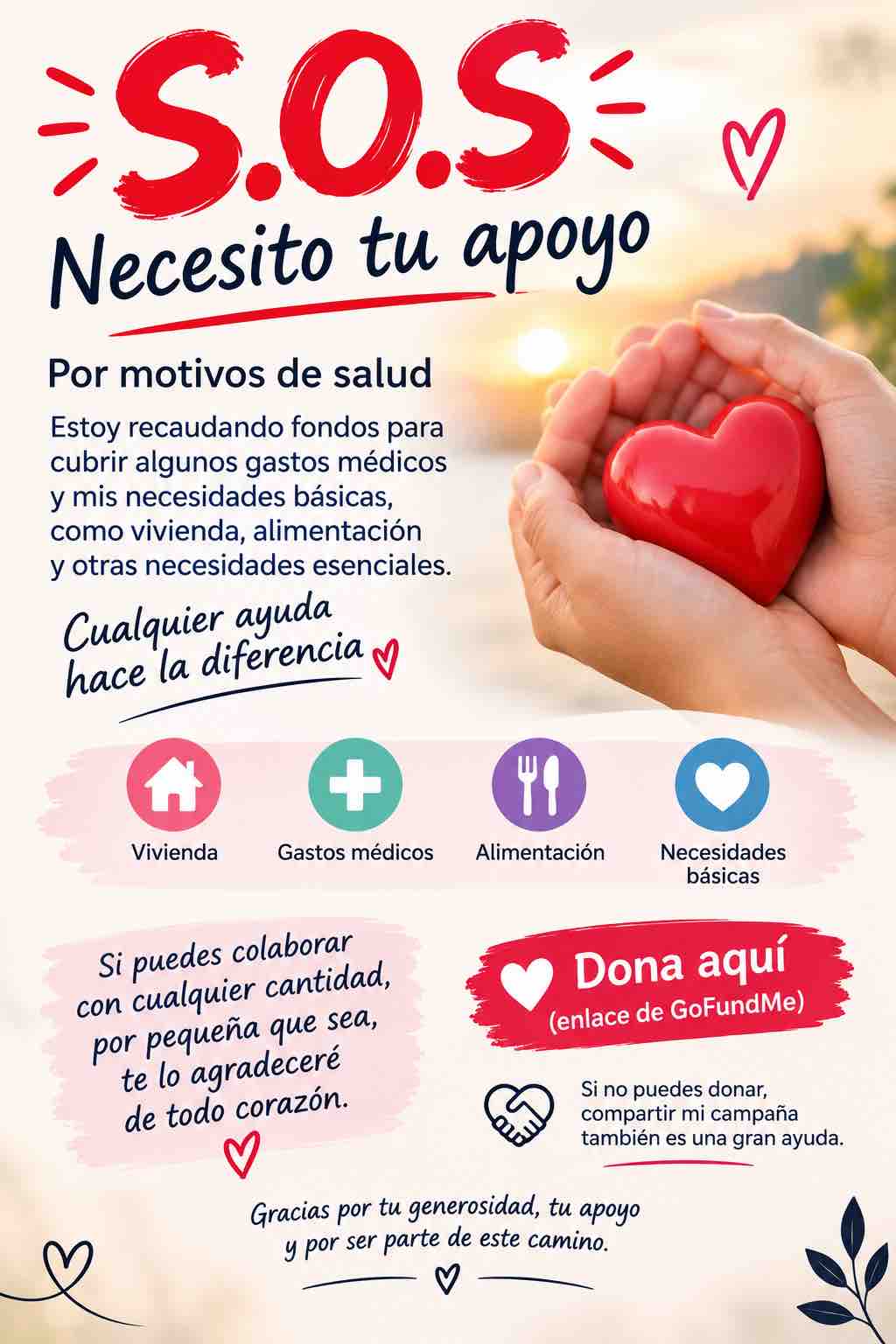 support this donation for health-related reasons campaign photo, 4 of 5