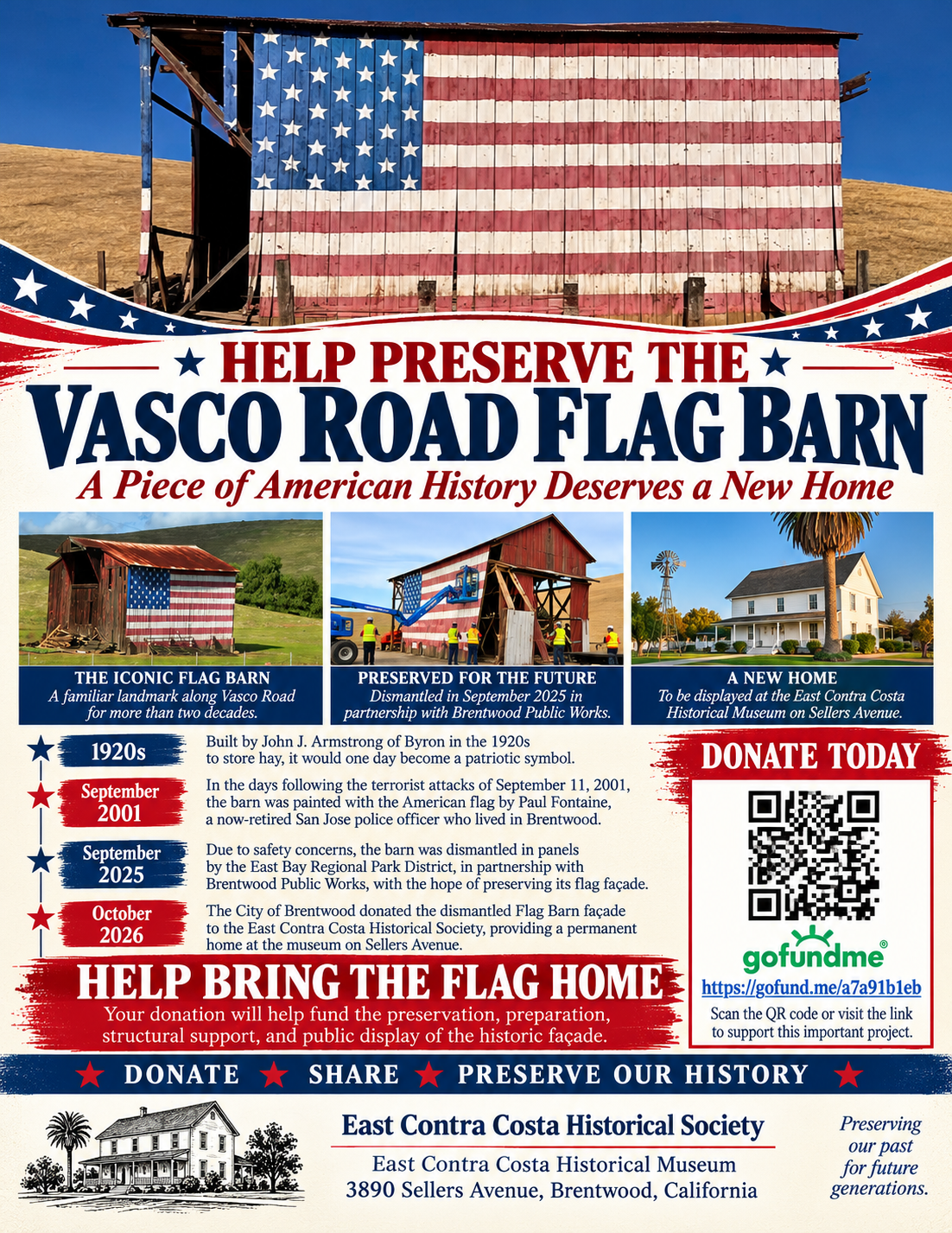 Help Bring Back the Historic Vasco Road Flag Barn Facade campaign photo, 7 of 7