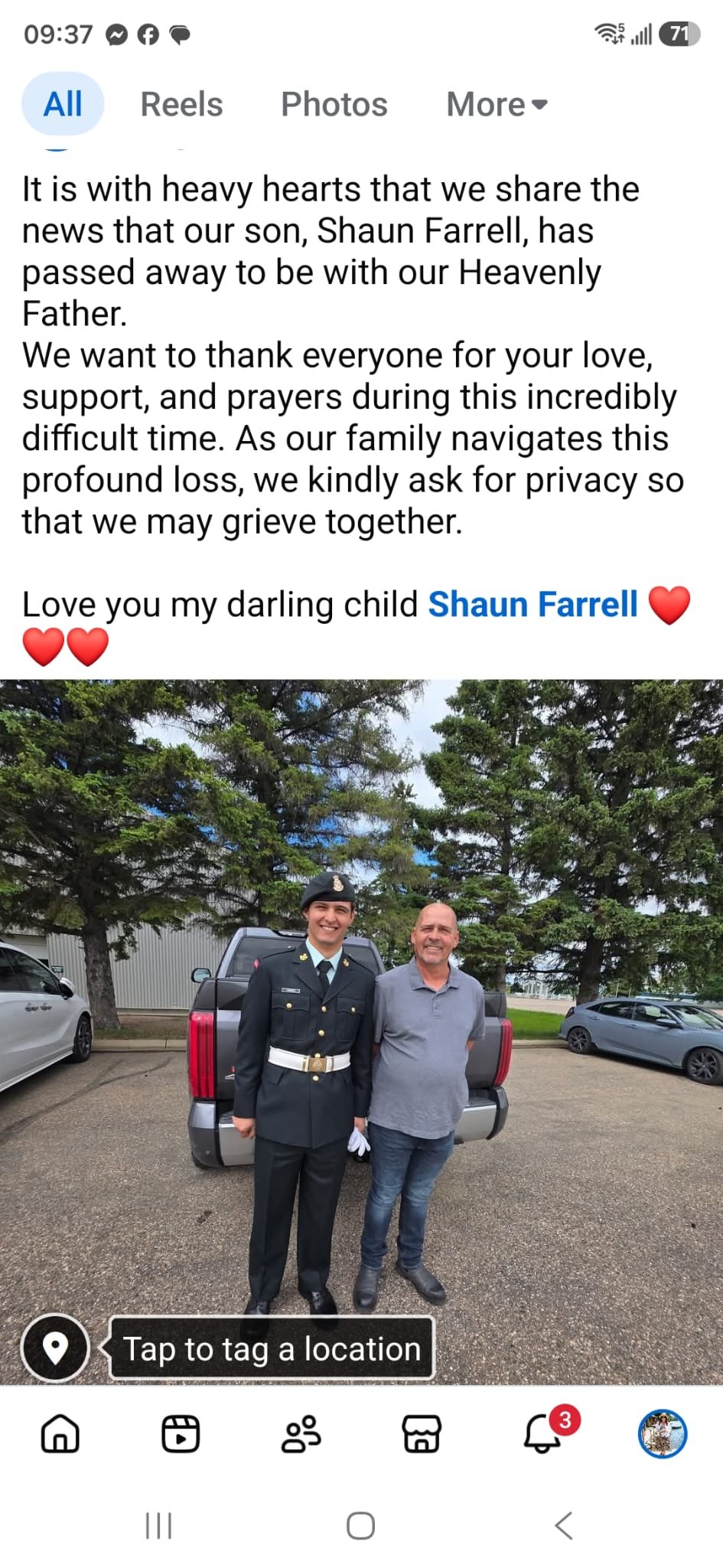 Supporting the Family of Private Shaun Farrell (PPCLI) campaign photo, 6 of 7