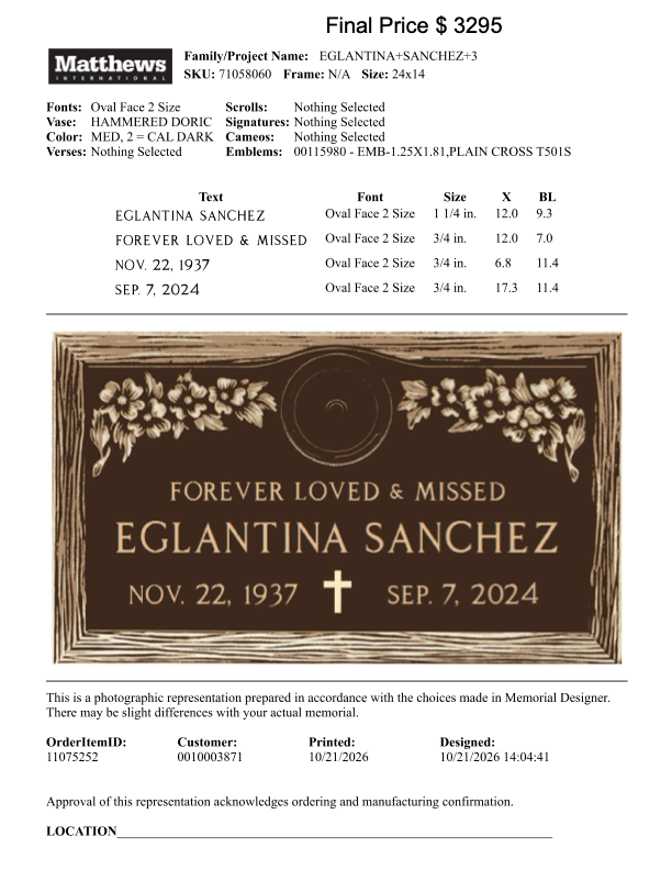 Fundraiser by Bianca Martinez : A Headstone for Eglantina Sanchez