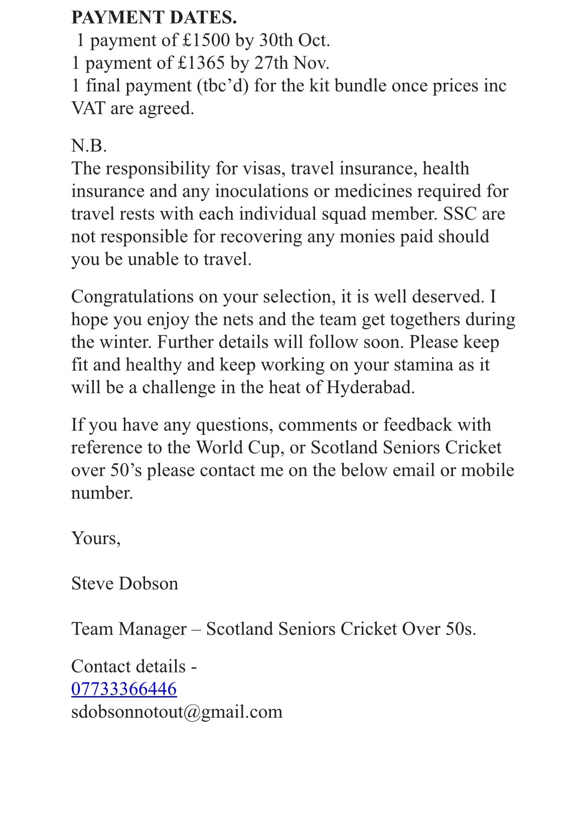 Help Patrick represent Scotland in the World Cup in India campaign photo, 4 of 8