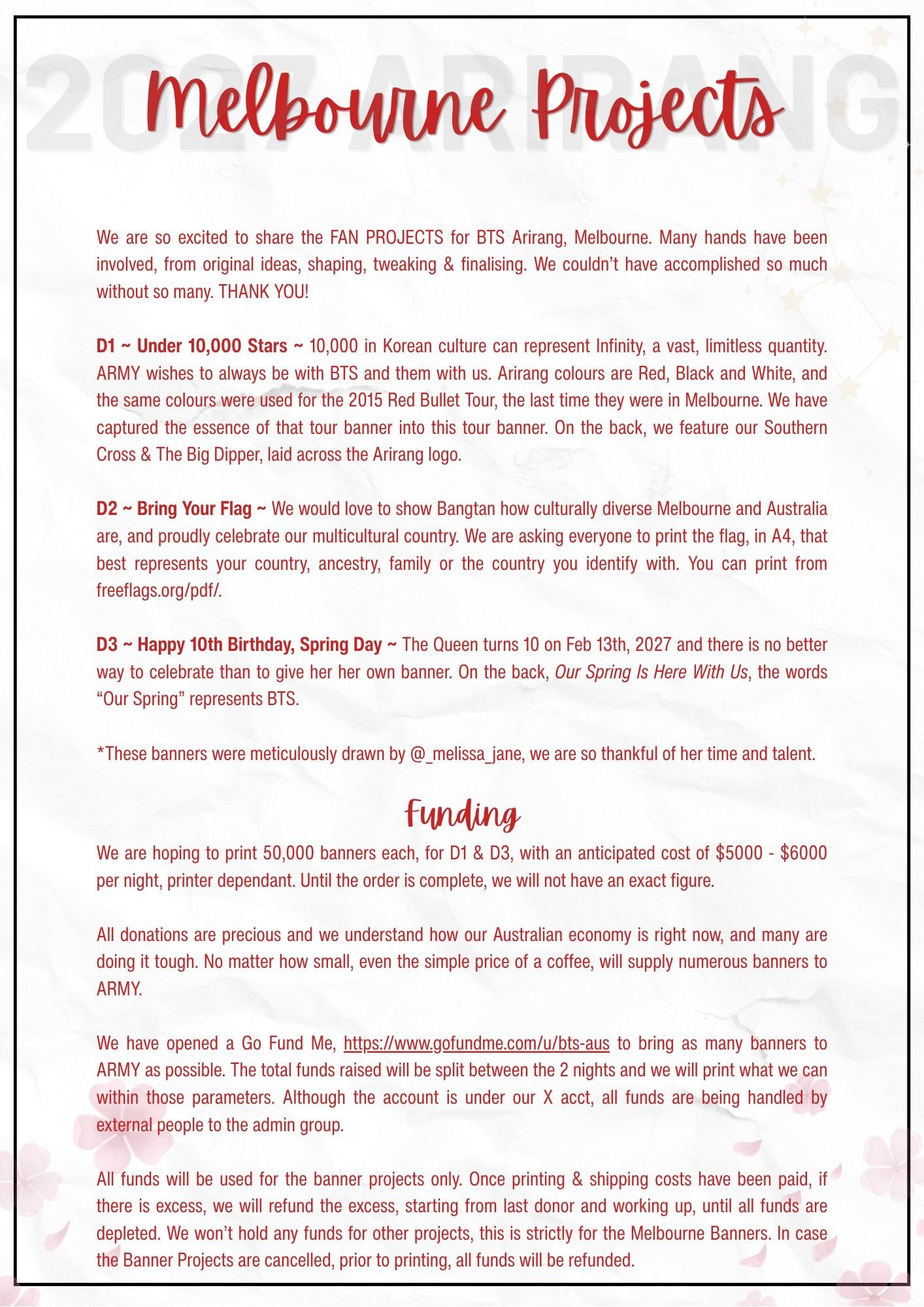 BTS_AUS ARIRANG Tour Melbourne Banner Projects campaign photo, 5 of 6
