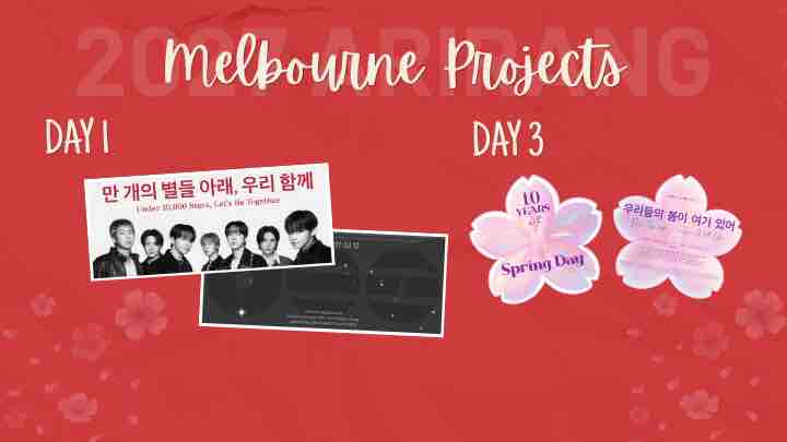 BTS_AUS ARIRANG Tour Melbourne Banner Projects campaign photo, 2 of 6