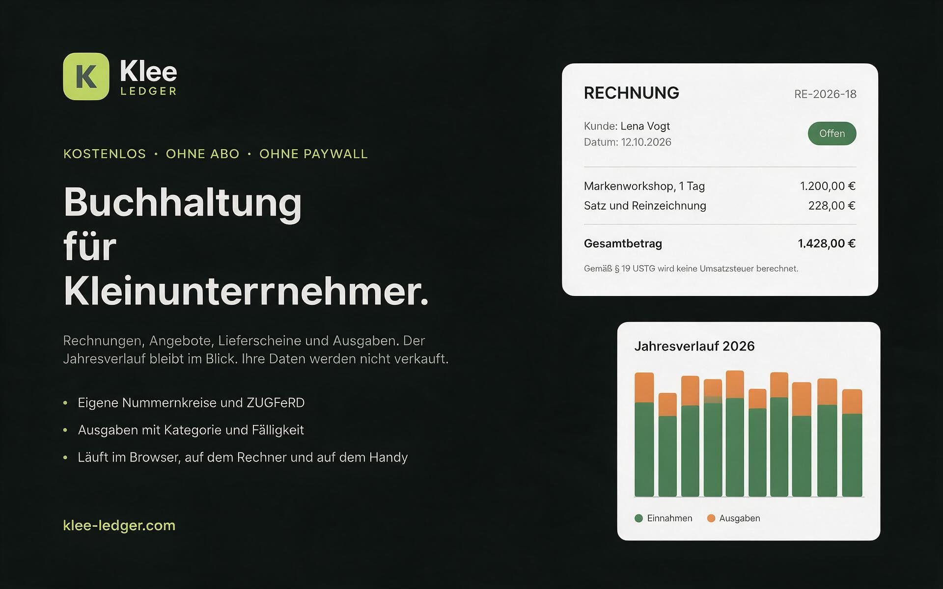 Klee Ledger supporten: Buchhaltung ohne Abo und Paywall campaign photo, 4 of 5