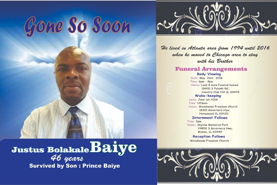 fundraiser by wole okunowo funeral for justus bola baiye funeral fundraiser flyer