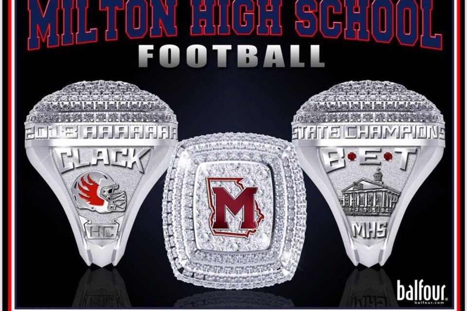 Milton 7A Georgia football champs get the rings to prove it