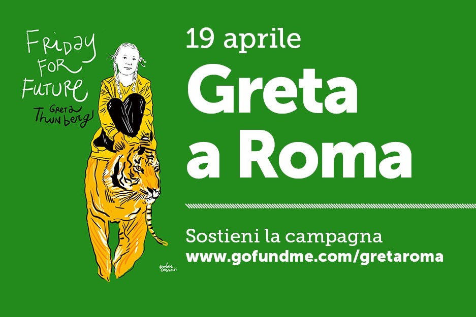Un palco a pedali per l'arrivo di Greta photo
