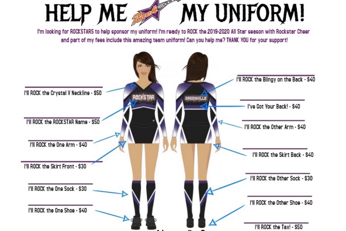 Fundraiser by Opal BednerBrathwaite Cheer uniform