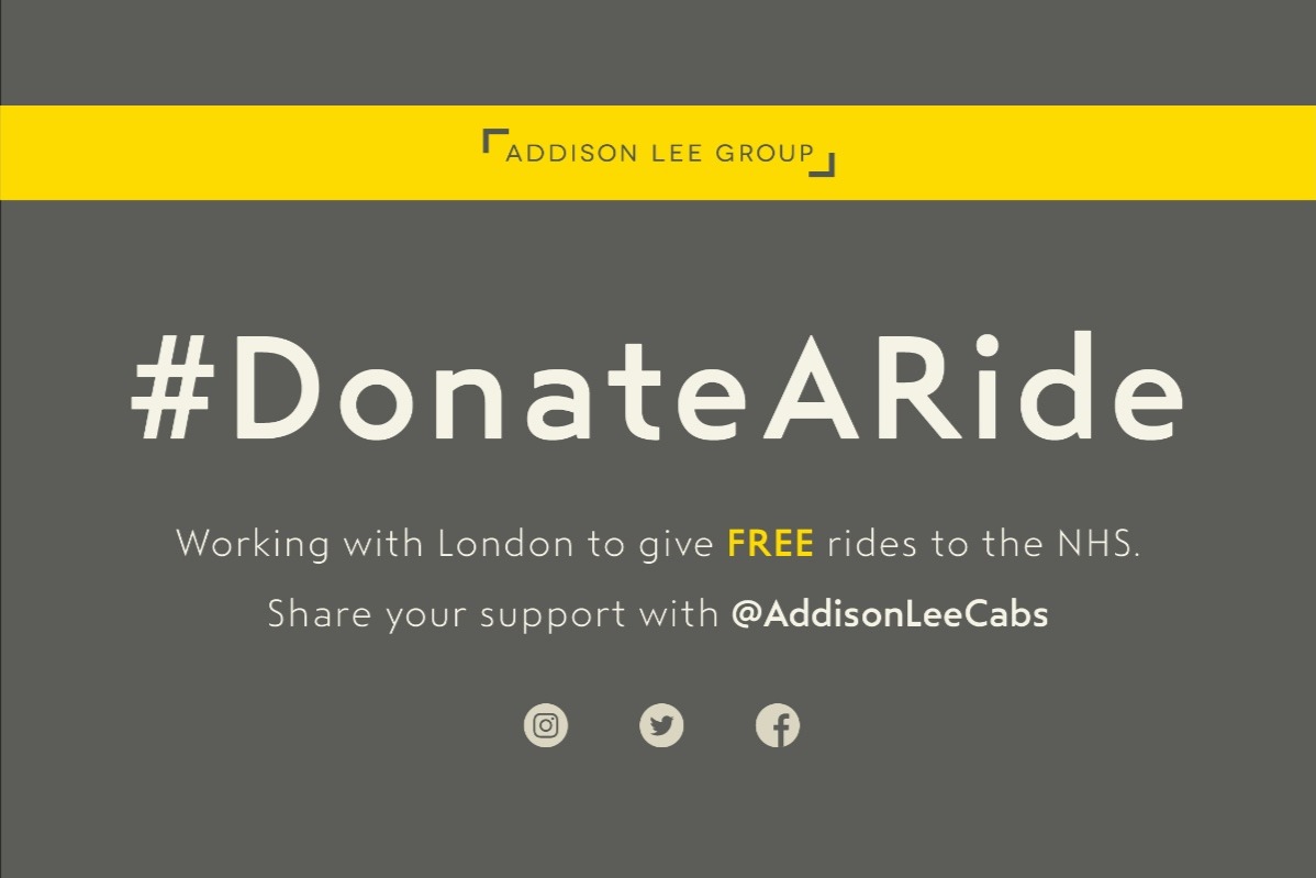 Fundraiser for The NHS by Addison Lee Group Donate a Ride for The NHS