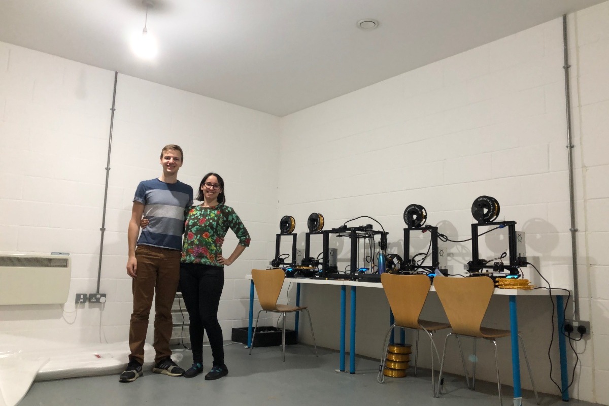 3D printers running in our mini factory at the Craft Central