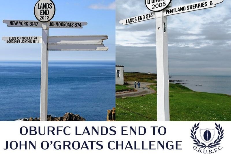 Fundraiser by Ben Parker OBURFC does Lands End to John o Groats