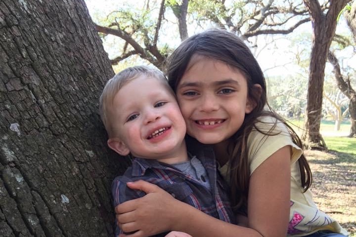 Helping a beautiful family photo