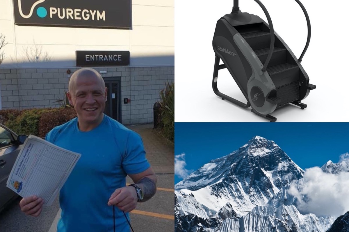Fundraiser By Kevin Chaplin At Pure Gym Rochdale Climing Up Mount Everest On A StairMaster