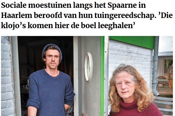 Help Stichting Ecoring aan gereedschap na diefstal.
