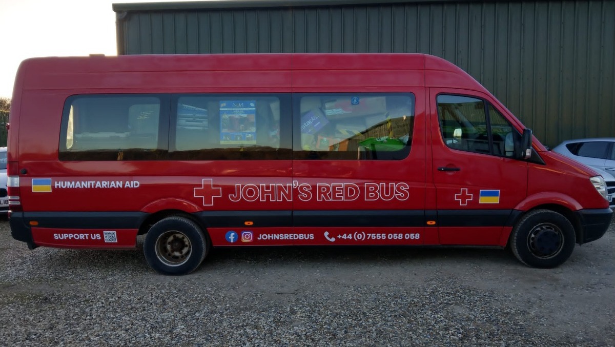 John's Red Bus Ukraine War Refugee Fundraiser photo