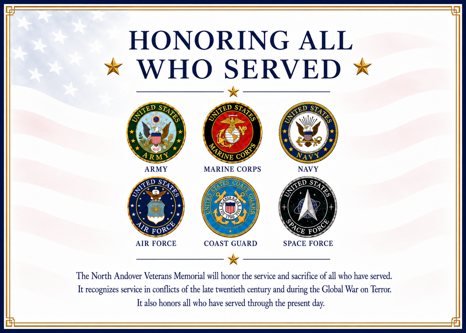 Support North Andover’s Late 20th Century & G.W.O.T Memorial campaign photo, 2 of 5