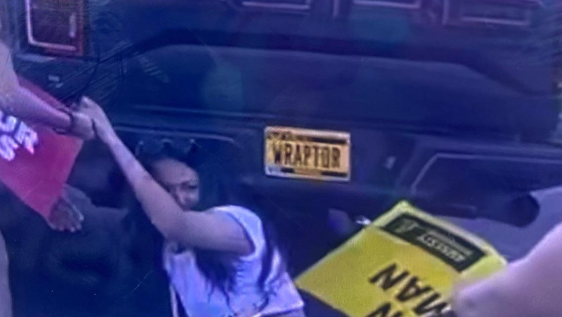 Medical for pro-choice protestors struck by truck photo