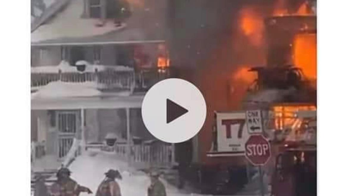 Buffalo blizzard house fire photo