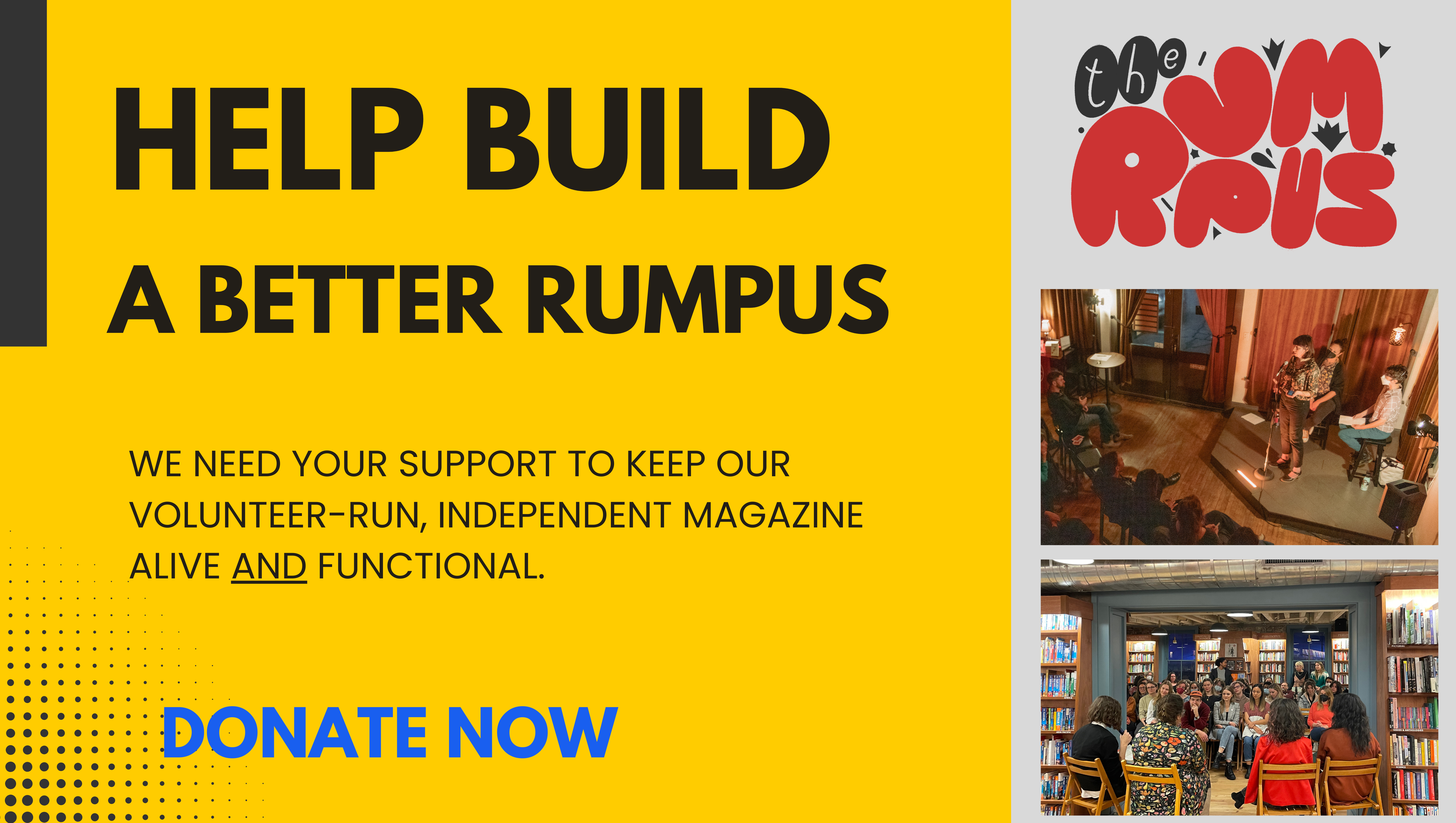 Fundraiser by Alyson Sinclair : The Rumpus magazine needs a REDESIGN