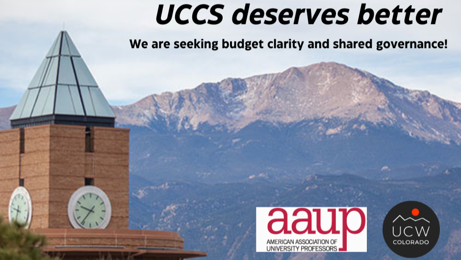 Help UCCS ensure fair budgets! photo