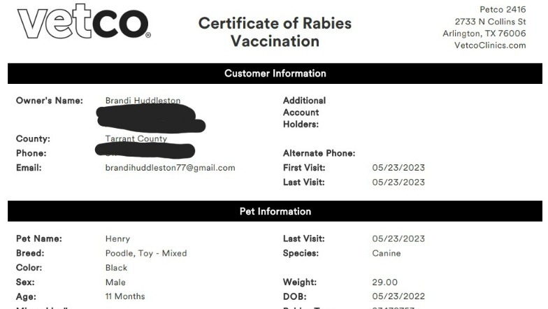 Vetco sales rabies vaccine