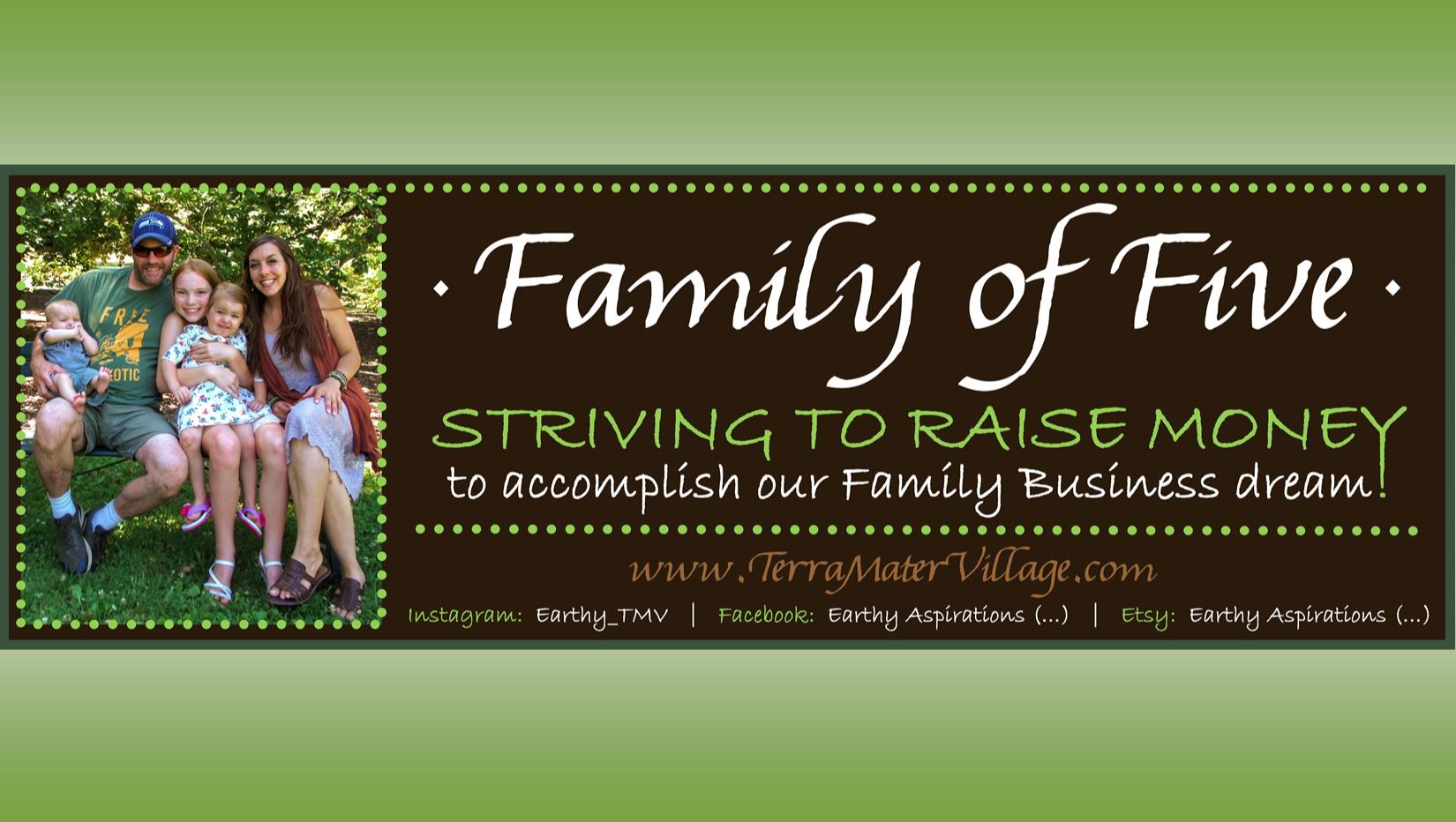 Help a Family-of-Five to Afford a Business Dream! photo