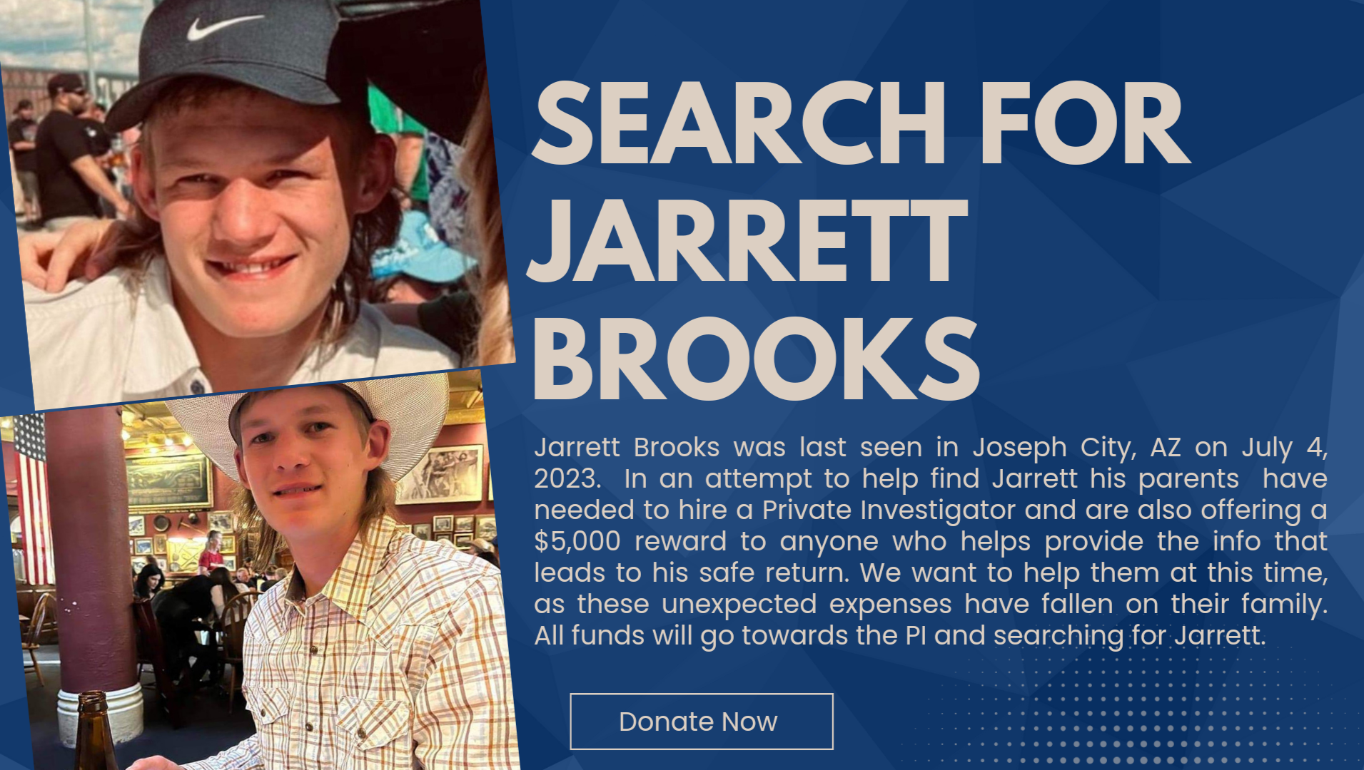 Fundraiser for Laura Brooks by Charlsye Miller : Search for Jarrett Brooks