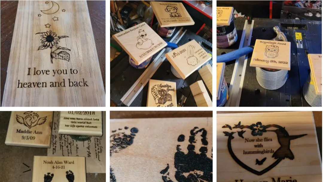 Memorial plaques for lost babies and children photo