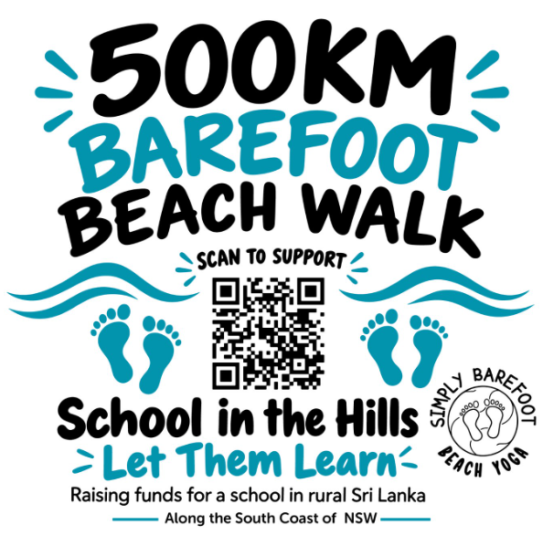 500 KM BAREFOOT BEACH WALK School and Farm in the Hills campaign photo, 2 of 5
