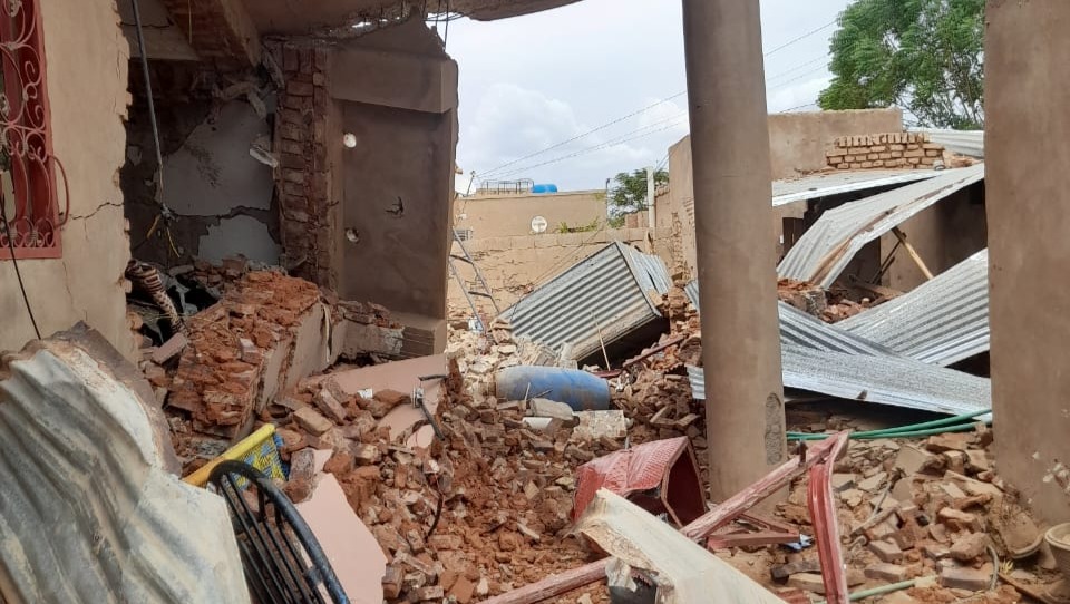 Our home bombarded and destroyed photo