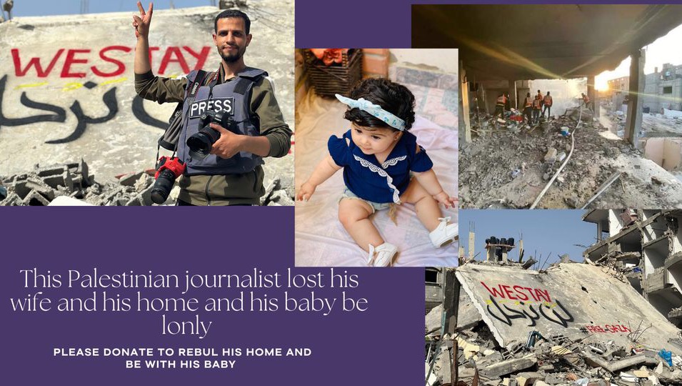 Save my baby from war and rebuild my home in gaza