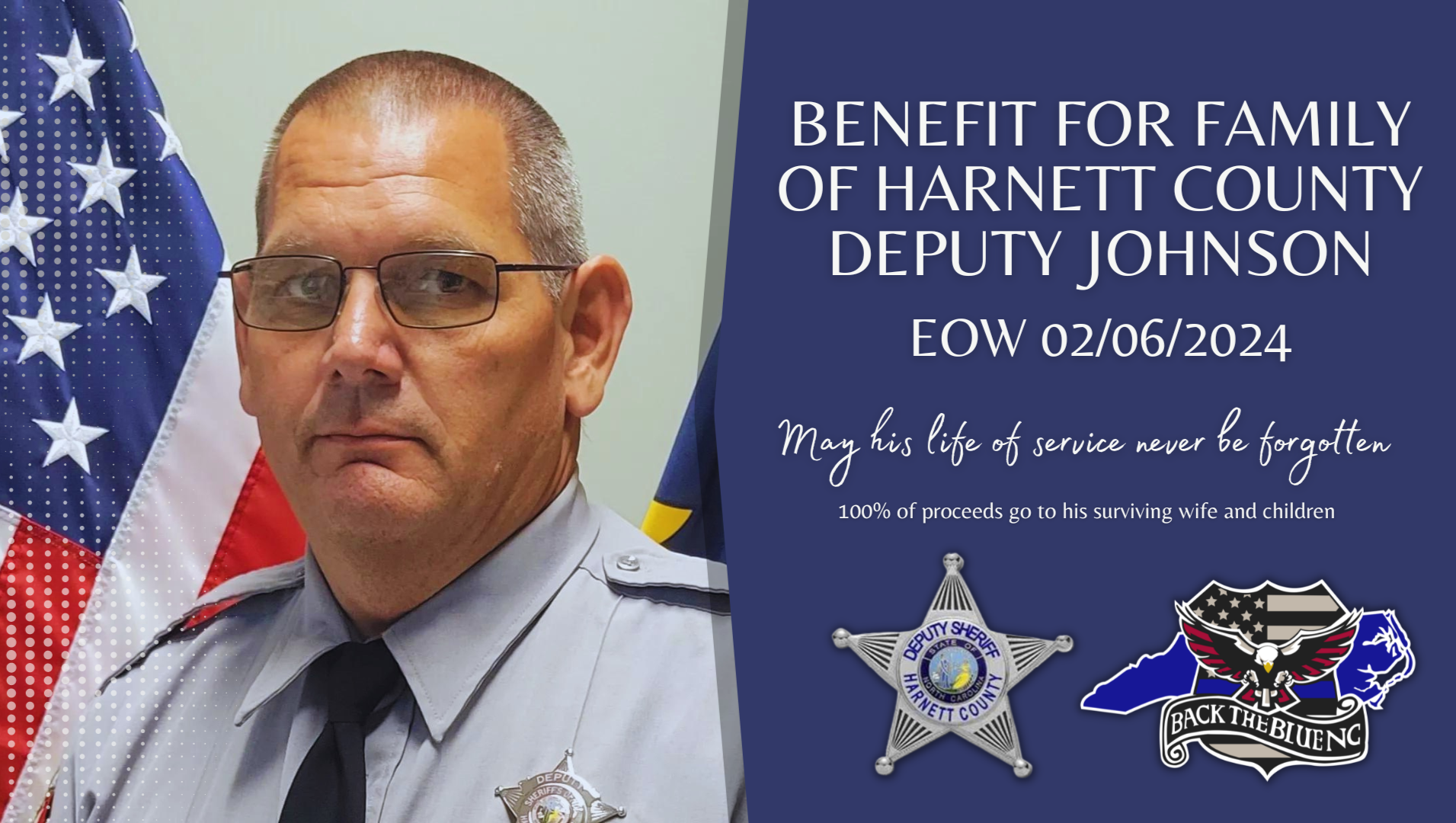 Fundraiser by Back The Blue NC Benefit for Family of County
