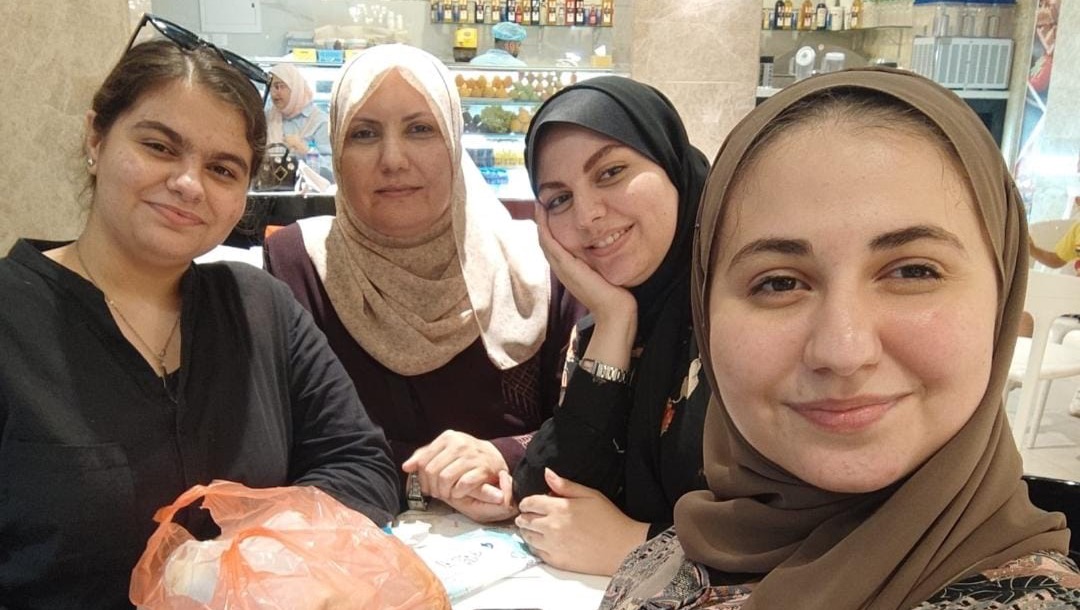 Family Evacuating Gaza Warzone photo