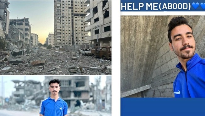 Resilience against adversity, stand with Abood from Gaza. photo