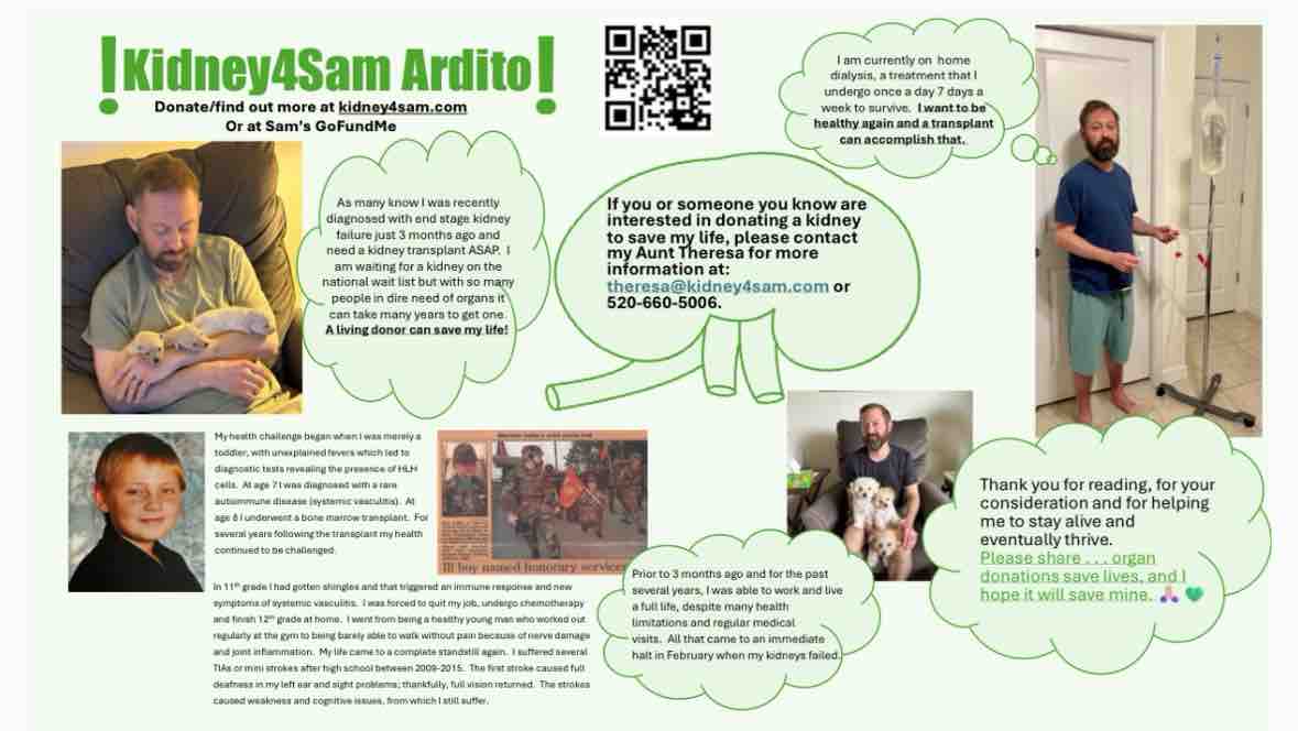 Support Sam Ardito’s Kidney Transplant Journey photo