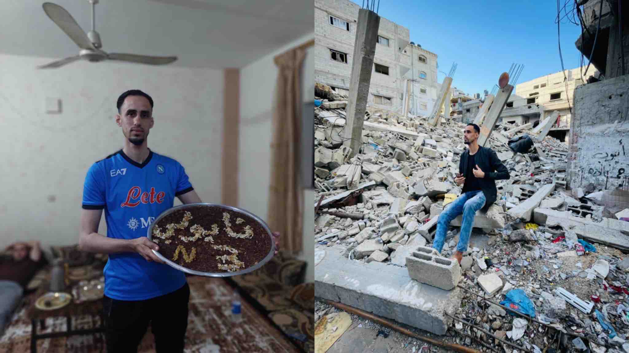 Salva Naim, un tifoso del Napoli a Gaza photo