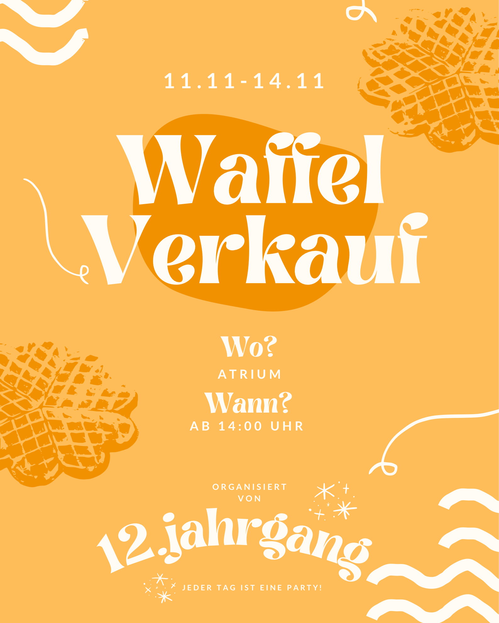 Waffelverkauf Plakat