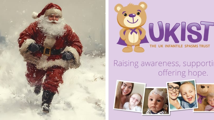 Santa running for a good cause photo