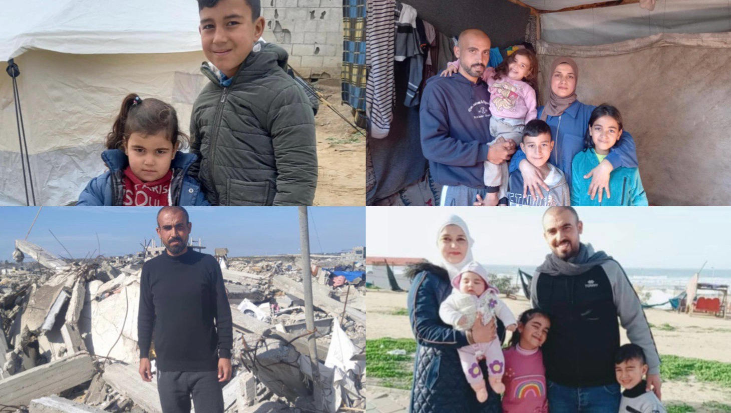 A familly in gaza suffers from war , help us from starvation photo