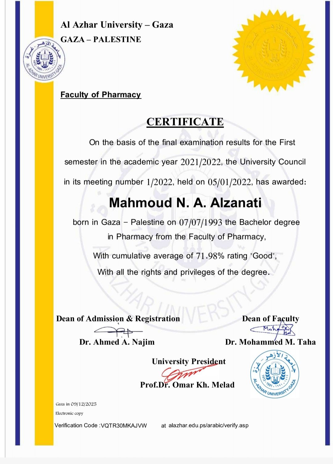 Help Pharmacist Mahmoud Complete UK University Registration campaign photo, 2 of 6