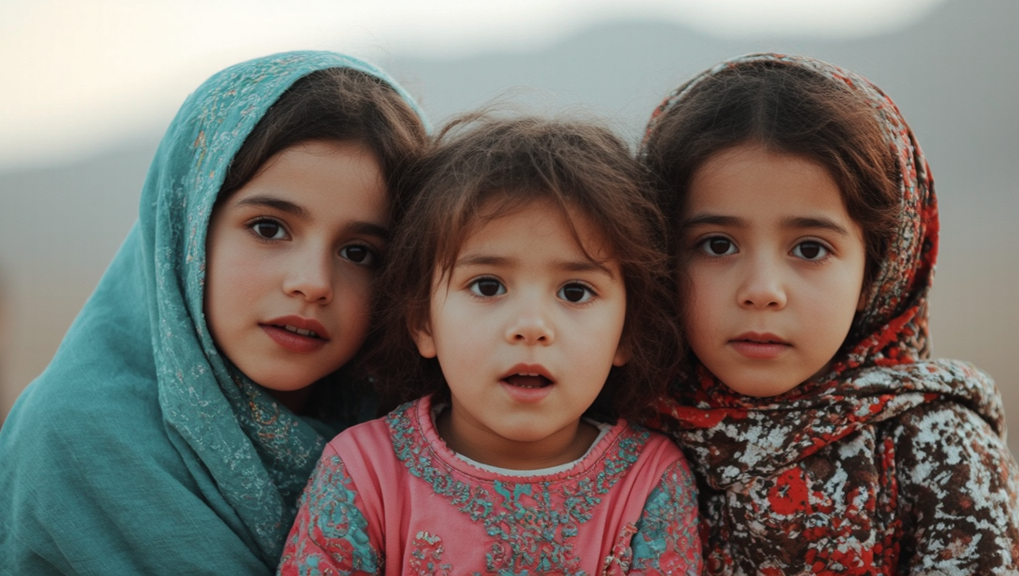 Help and smil for needy children in afghanistan foto