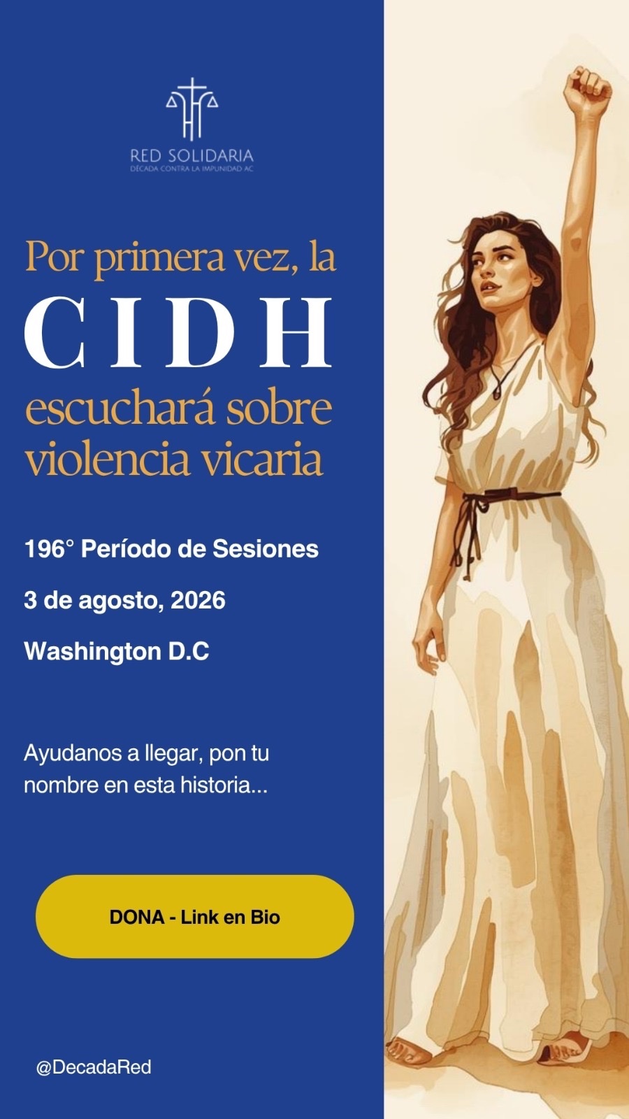 Foto de la recaudación de fondos 1ra Audiencia Temática  en la CIDH de Violencia Vicaria, 7 de 8