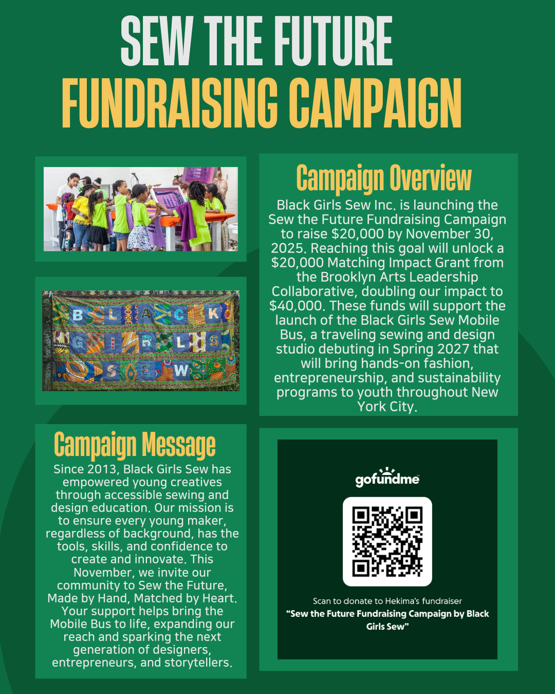 Help Black Girls Sew Launch the Mobile Design Bus! campaign photo, 6 of 7