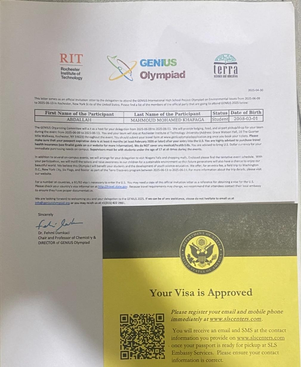 Help Abdallah Reach GENIUS Olympiad campaign photo, 2 of 6
